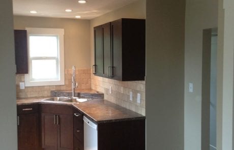 completed apartment renovation - kitchen