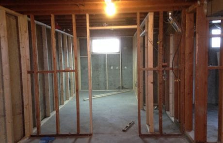 during residential renovation 6th ave - basement framing
