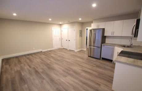 after apartment renovation - kitchen/living room