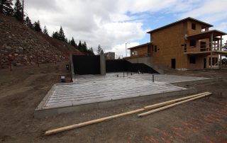 Foundation and basement walls of new custom home by DNM Enterprises